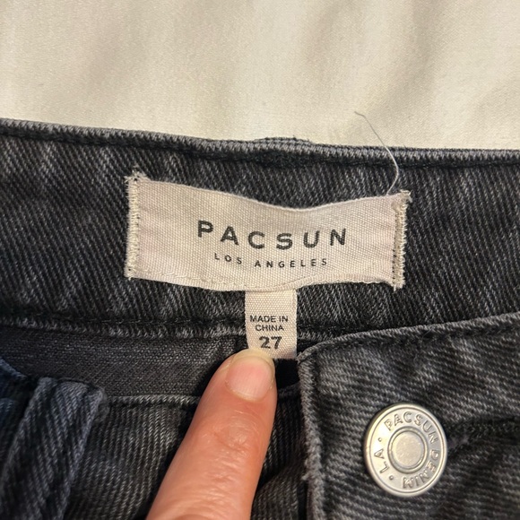 PacSun Dark Gray Mini Skirt with Side Lacing - Picture 2 of 7